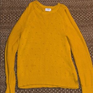 Mustard Pompom Sweater